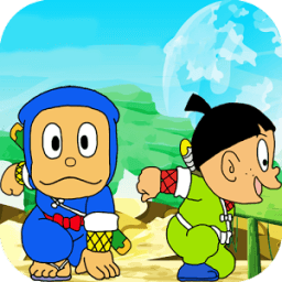 Battle ninja on the earth icon