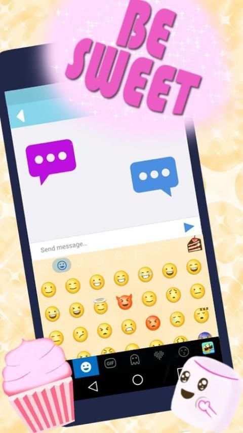 Candy iKeyboard Emoji Theme screenshot 2