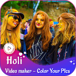 Holi video maker - color your pics आइकन
