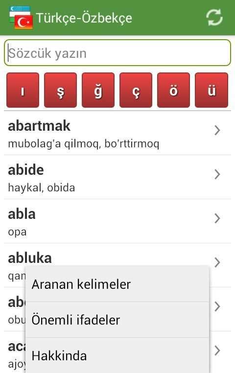 O'zbekcha Turkcha Lug'at screenshot 3