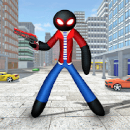 Real Stickman Ninja Rope Hero Spider: Vice Town आइकन
