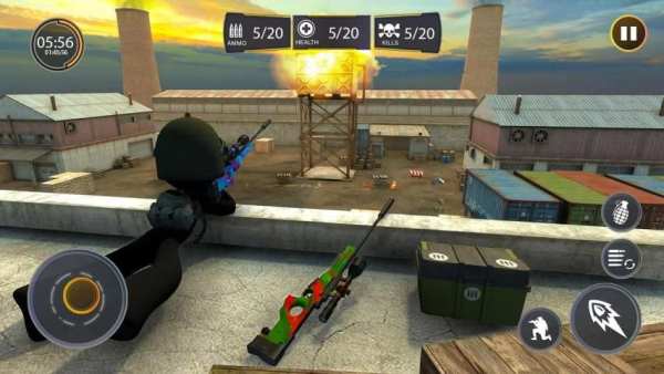 Stickman Free Fire Survival Battleground स्क्रीनशॉट 3