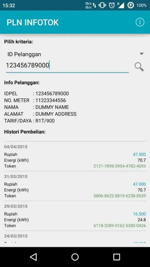 PLN INFOTOK screenshot 1