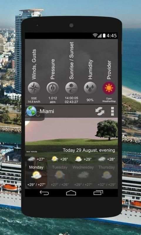 Animated Weather Widget, Clock 2 تصوير الشاشة