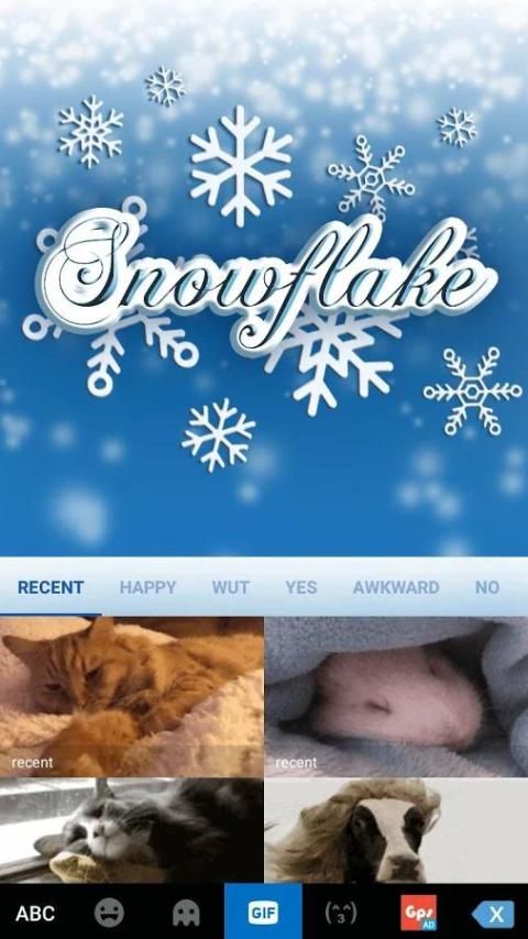 Snowflake Kika Keyboard स्क्रीनशॉट 4