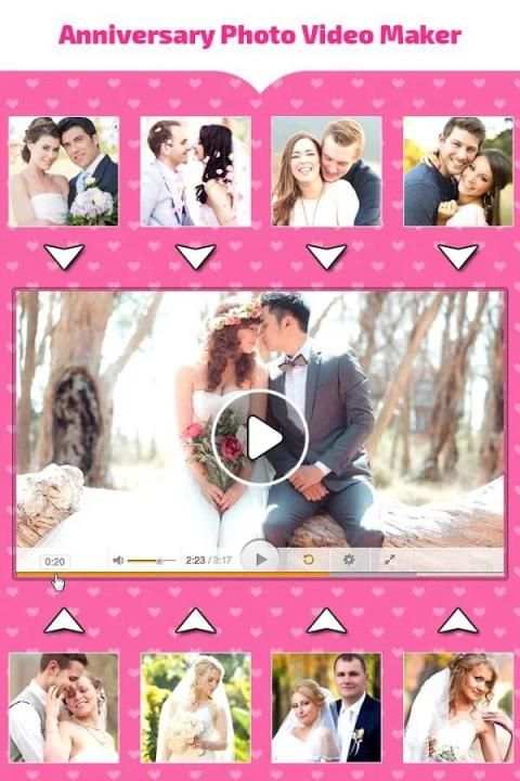 Anniversary Photo Video Maker स्क्रीनशॉट 3