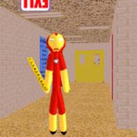 Red Iron Man Math Teacher Stickman