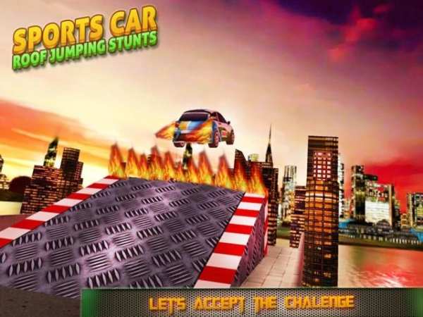 Sports Car Jumping Roof Stunts screenshot 1
