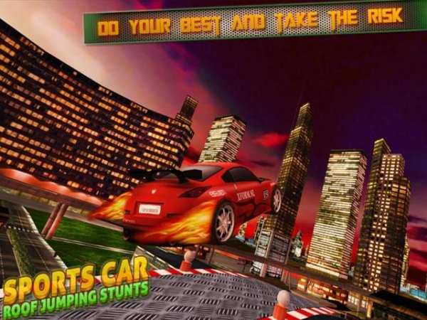 Sports Car Jumping Roof Stunts screenshot 6