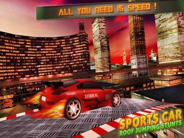 Sports Car Jumping Roof Stunts screenshot 5