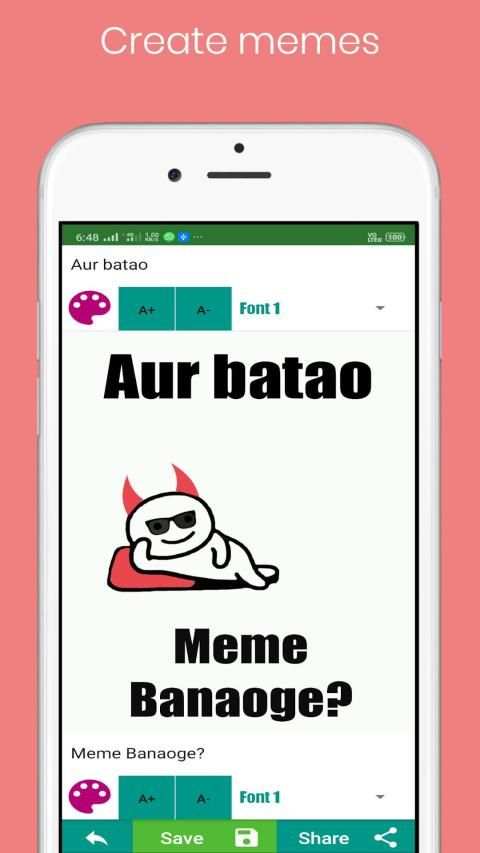 Aur Batao Meme Maker - Generate Memes - ABBM स्क्रीनशॉट 7