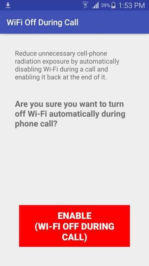 WiFi Off During Call 2 تصوير الشاشة