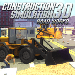 Construction Sim 3D Road works أيقونة