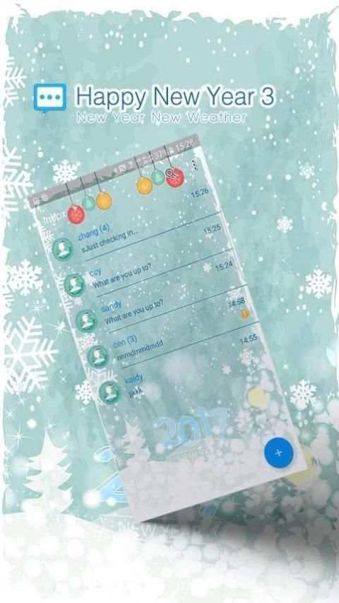 Happy New Year (Next SMS)Skin3 4 تصوير الشاشة