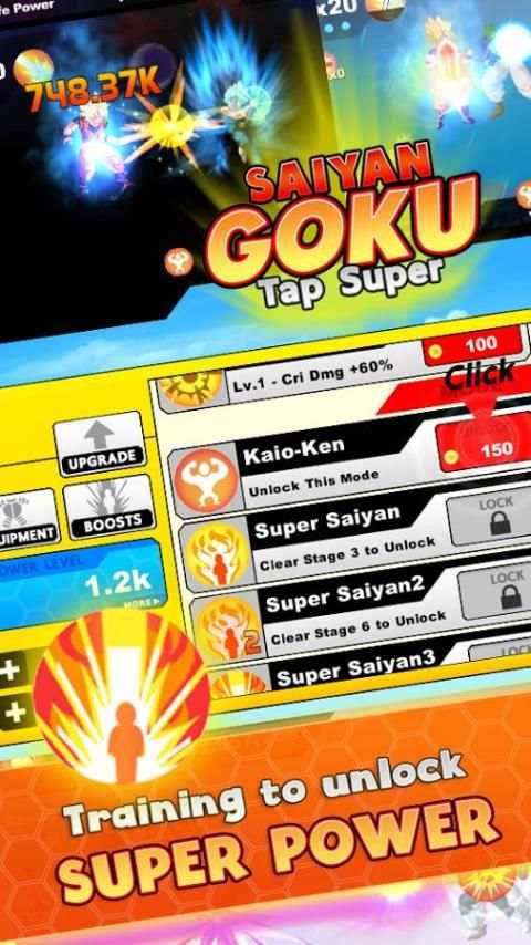 Saiyan Goku Tap Super Z screenshot 2
