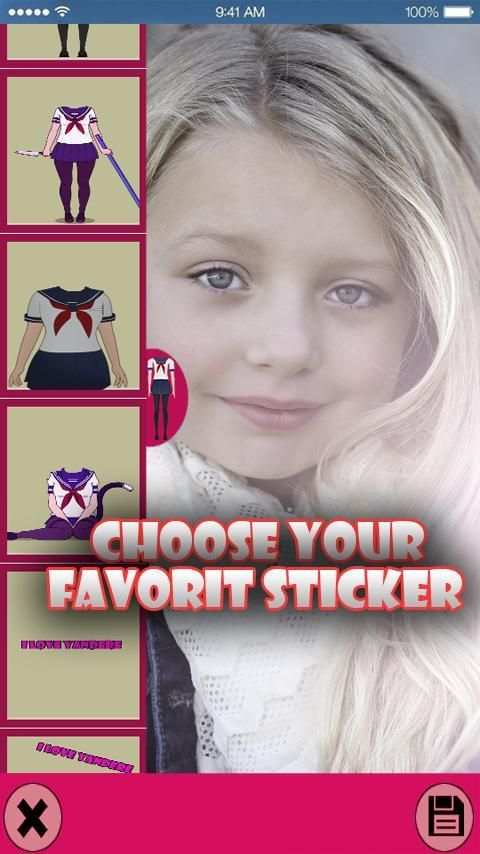 yandere sim sticker camera screenshot 3