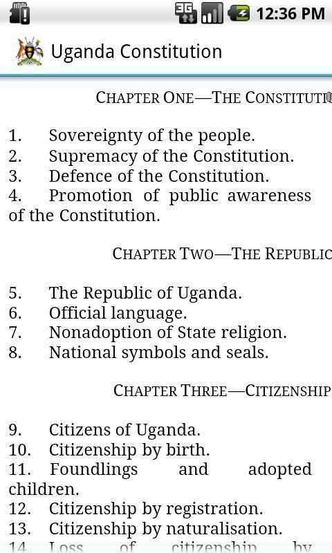 Uganda Constitution screenshot 12