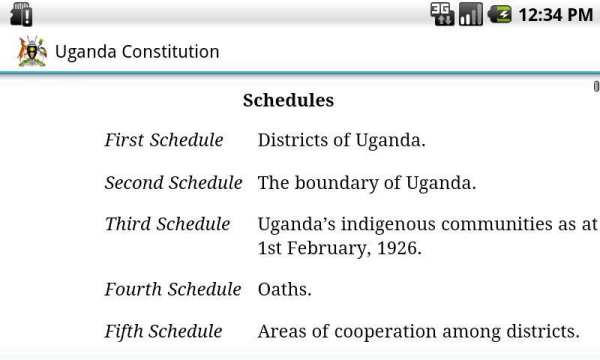 Uganda Constitution screenshot 1