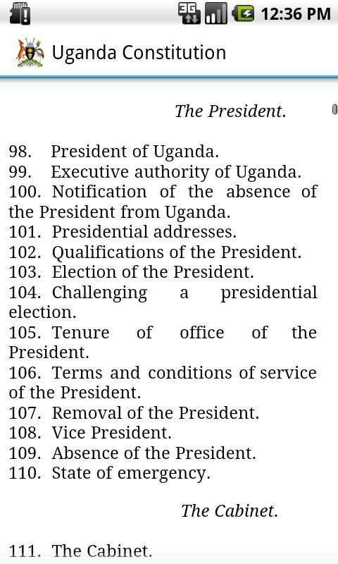 Uganda Constitution 10 تصوير الشاشة