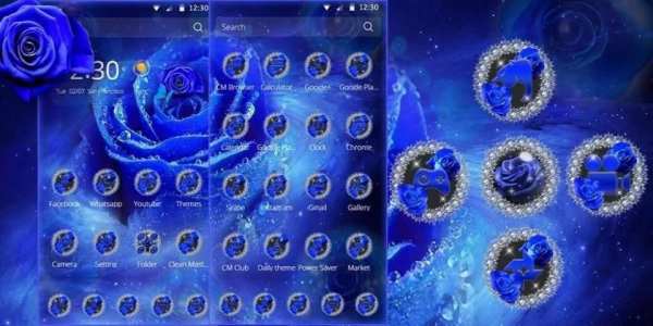 Blue Rose Cinta Romantis Tema screenshot 1
