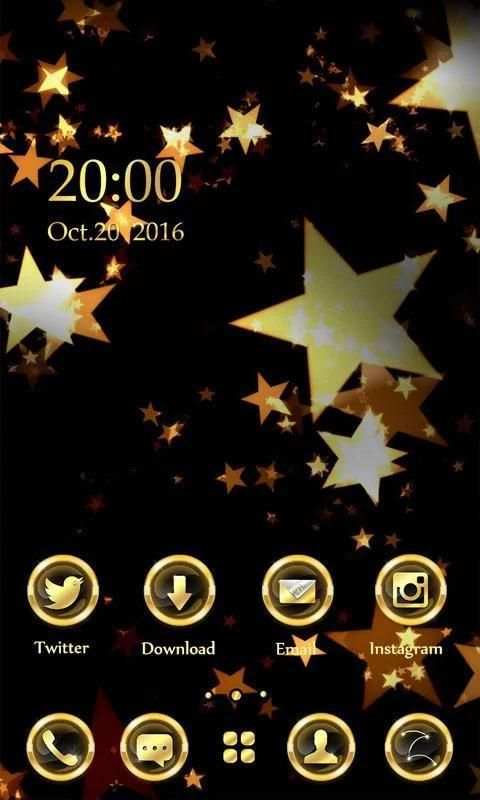 Gold Black VLauncher Theme screenshot 4