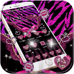 Leopard Zebra print Pink Love आइकन
