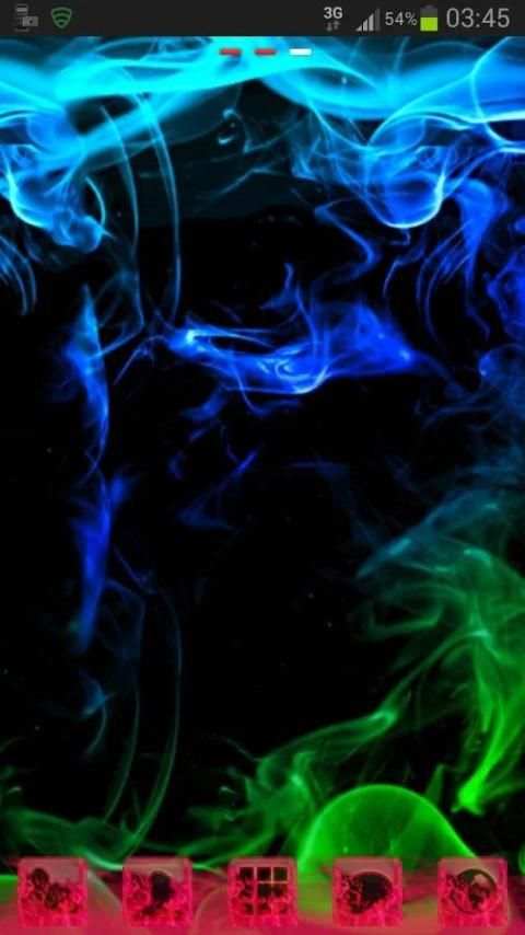 GO Launcher Theme green smoke screenshot 2