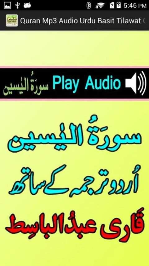 Basit Urdu Quran Tilawat Audio screenshot 8