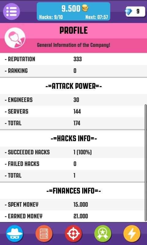 Hacker Game App - Simulation скриншот 4