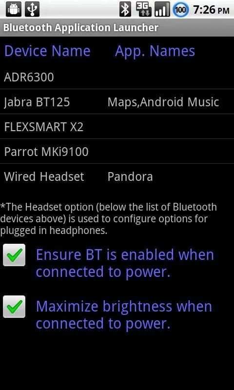 Bluetooth App. Launcher (Free) 4 تصوير الشاشة