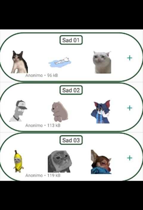 Stickers SAD para WAS screenshot 1