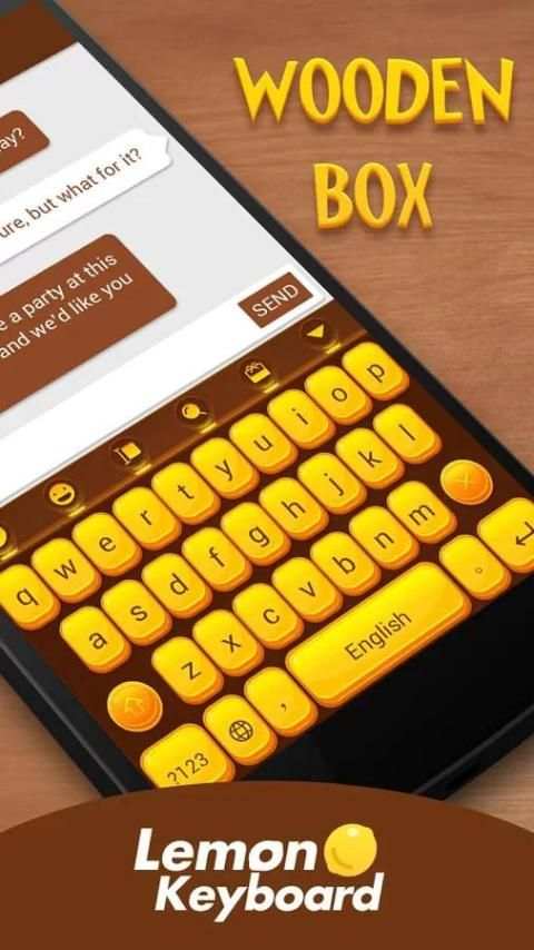 Wooden Box-Lemon Keyboard 2 تصوير الشاشة