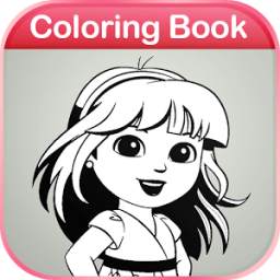 Coloring of Dora The Adventure