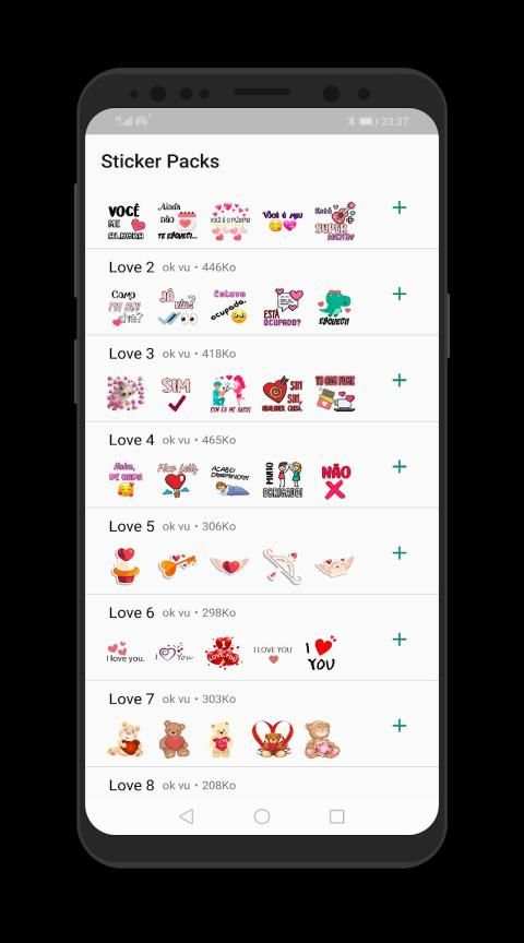Figurinhas de amor para WhatsApp**WAStickerApps screenshot 3