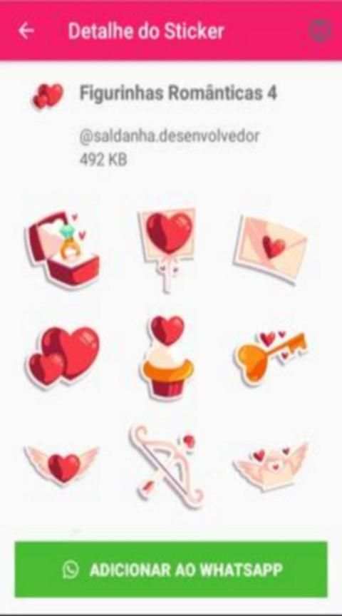 Figurinhas de amor para WhatsApp**WAStickerApps screenshot 2