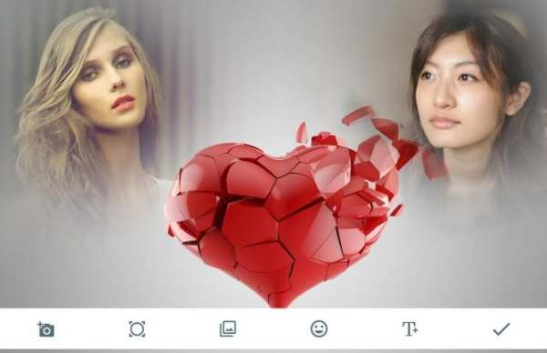 Broken Heart Photo Frames स्क्रीनशॉट 1