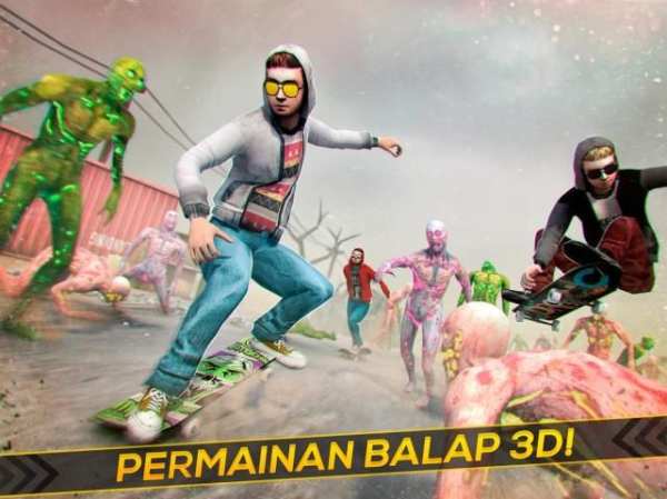 Skateboarding Zombie Lari Game screenshot 6