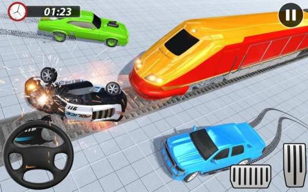Train Crash Car Derby Demolition Racing Arena 2020 स्क्रीनशॉट 3