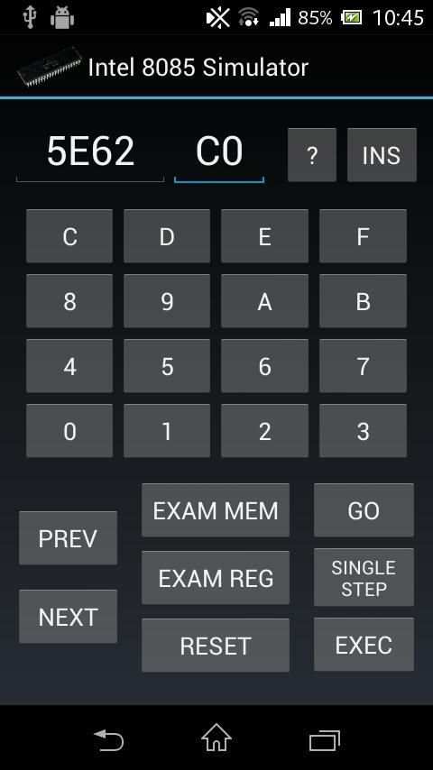 Intel 8085 Simulator скриншот 3