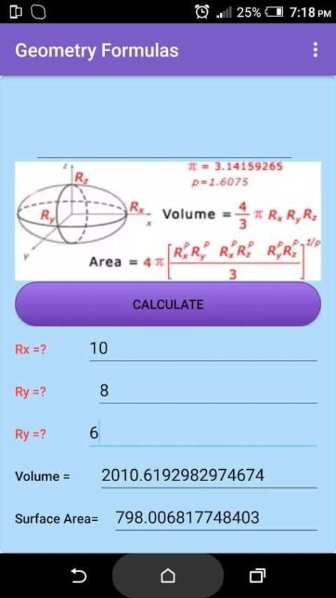Geometry Formulas & calculate screenshot 4