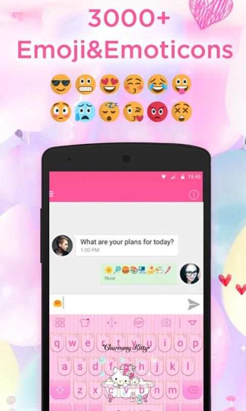 Lovely Pink Cat-Emoji Keyboard 5 تصوير الشاشة