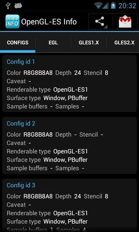 OpenGL-ES Info 3 تصوير الشاشة