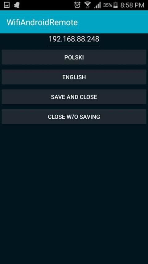 Wifi Android Remote Free स्क्रीनशॉट 1