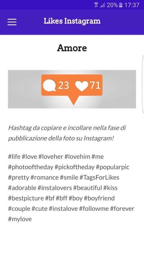Hashtag Instagram for Likes screenshot 1