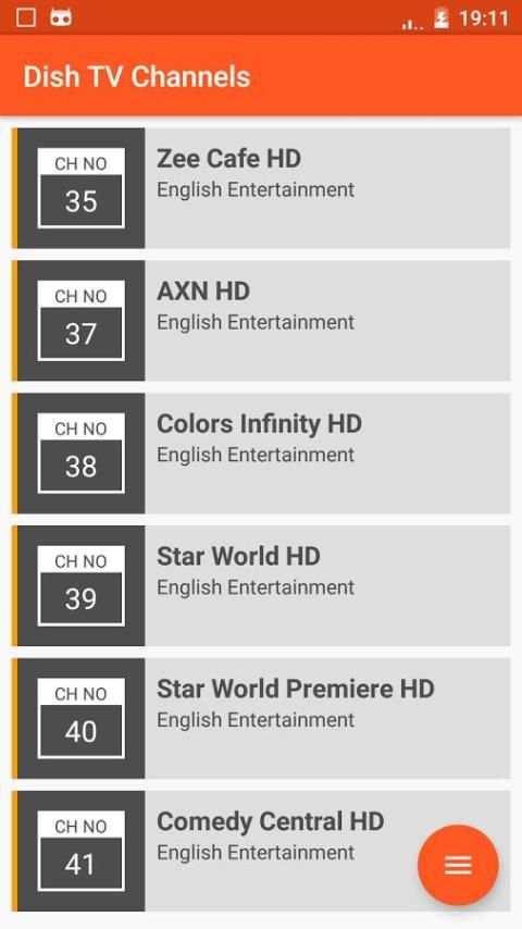 Dish TV Channels 1 تصوير الشاشة
