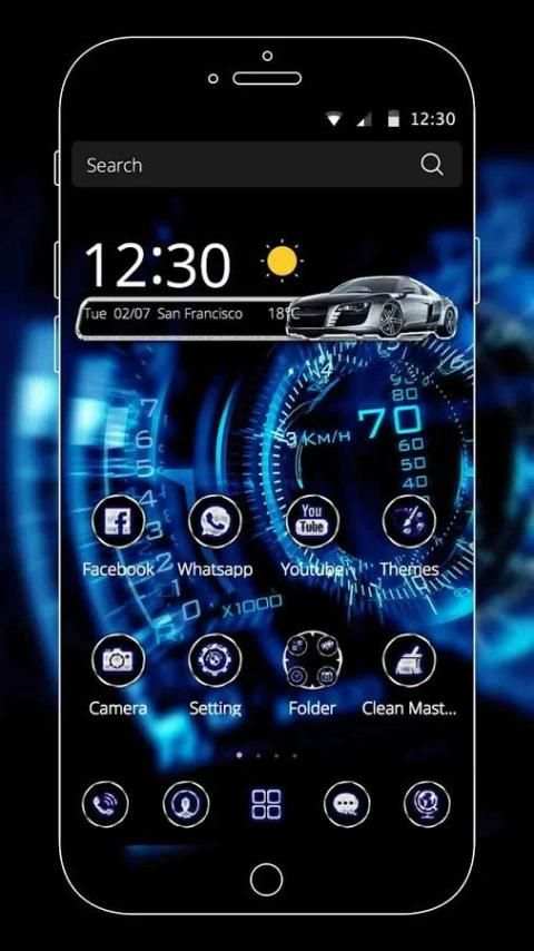Car Speedometer Theme 5 تصوير الشاشة