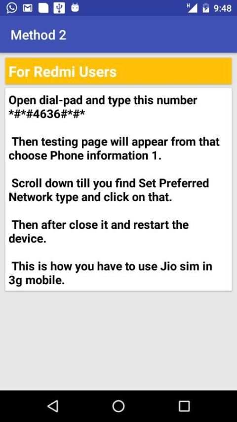 Use 4G jio on 3G Phone VoLTE 4 تصوير الشاشة