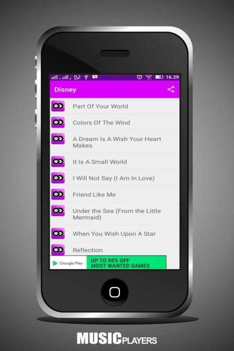Songs Disney 4 تصوير الشاشة