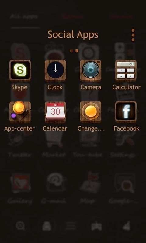 Wood Go Launcher Theme 3 تصوير الشاشة