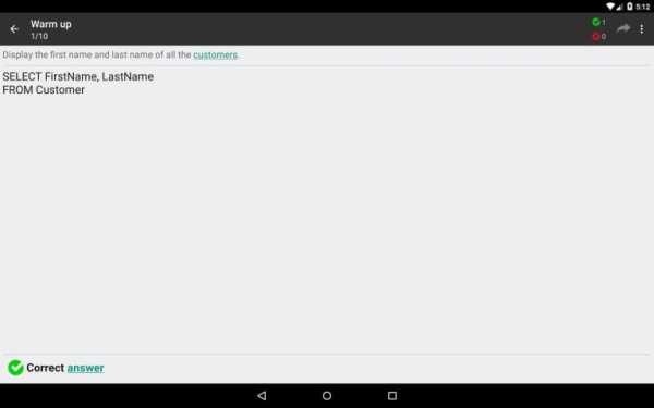 Practice and Learn SQL скриншот 9
